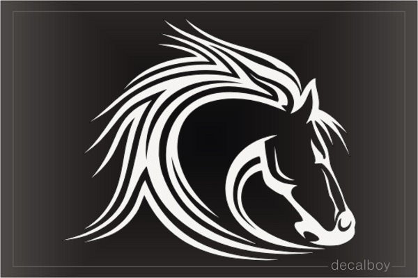 Tribal Mustang Horse Head Decal