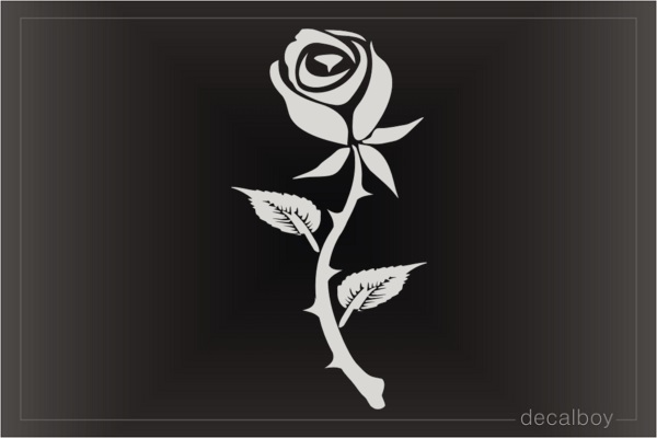 Tribal Rose Flower Tattoo Window Decal