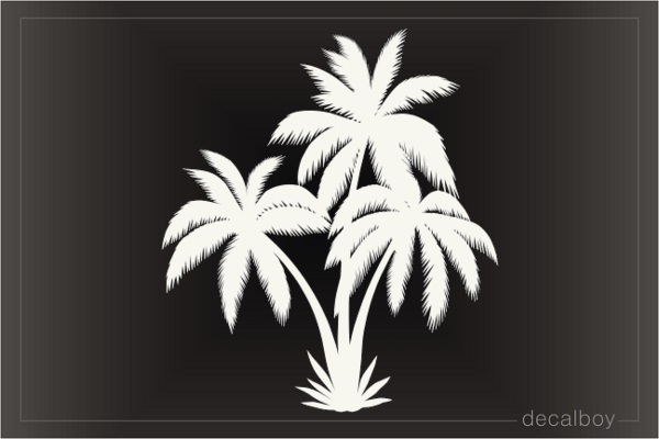 Triple Palm Trees Decal