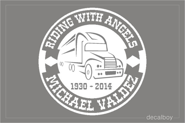 Trucker Memorial Car Decal