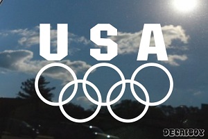 USA Olympics Symbol Window Decal