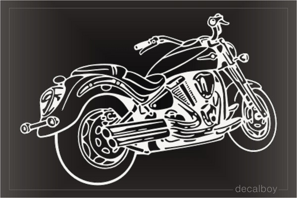 V Twin Pipe Motorcycle Decal