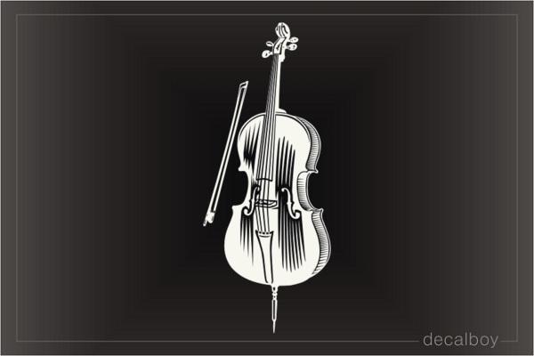 Violoncello Orchestral Musical Instrument Car Decal