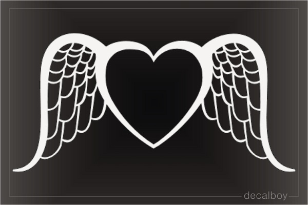 Wings Heart Decal