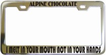 Alpine Chocolate Chrome License Frame