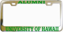 Alumni University Of Hawaii Chrome License Frame