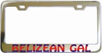 Belizean Gal Chrome License Frame