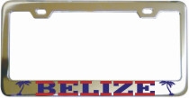 Belize Chrome License Frame