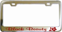 Black Beauty Frame Chrome License Frame