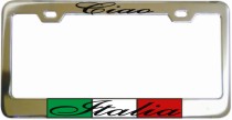 Chiao Italia Chrome License Frame