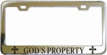 Gods Property Chrome License Frame