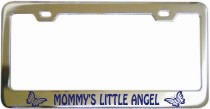 Mammys Little Angel Chrome License Frame