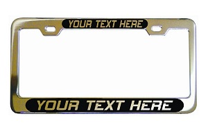Personalized Black Plate License Frame