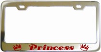 Princess Frame 3 Chrome License Frame