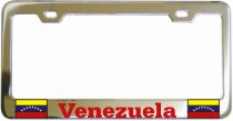 Venezuela Chrome License Frame