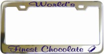 Worlds Finest Chocolate Chrome License Frame
