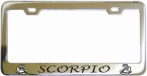 Zodiac Scorpio Frame Chrome License Frame