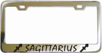 Zodiac Sagittarius Frame Chrome License Frame