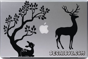 Tree Fawn Buck Laptop Decal