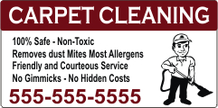 Carpet Cleaning Service Magnetic Sign