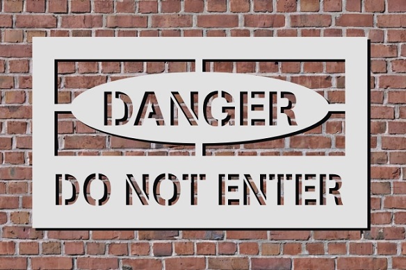 Danger Do Not Enter Reusable Stencil
