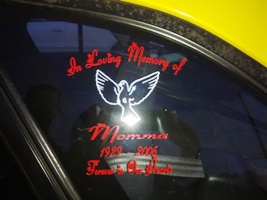 In Loving Memory of my Mom Dove Car Decal