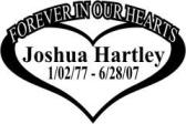 forever in our hearts custom name decal