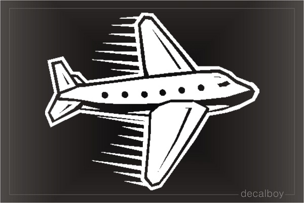 Airplane Flying Window Decal