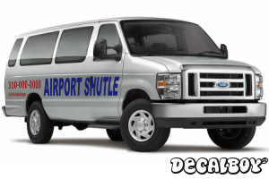 Airport Shuttle Taxi Van Pickup Vinyl Decal