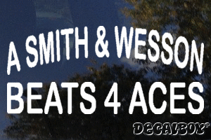 A Smith And Wesson Beats 4 Aces Vinyl Die-cut Decal