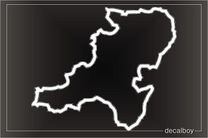Aberdeenshire Map Scotland Decal