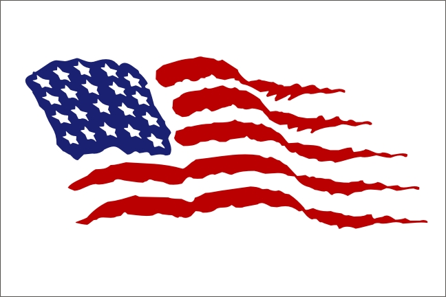 American Flag Landscaping Decal Sticker