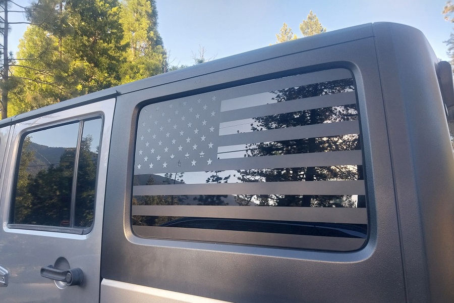 American Flag For Jeep Decal