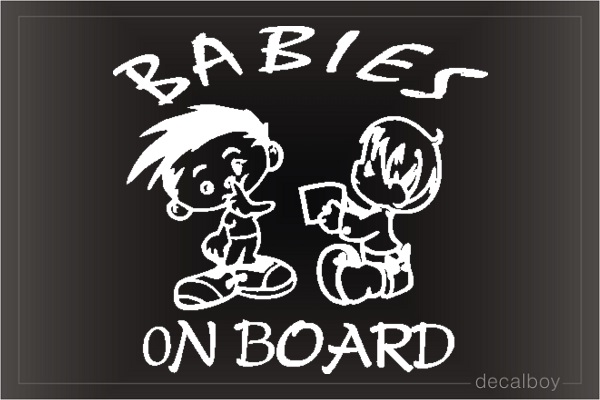 Baby Boys On Board Window Decal