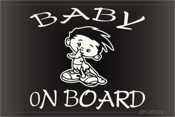 Baby Boy On Board Window Decal