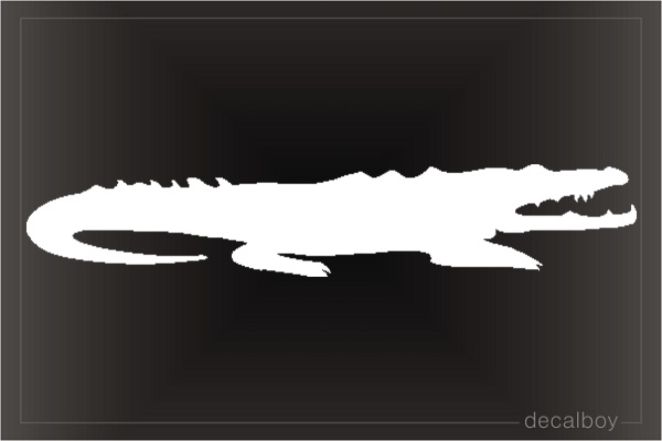 Alligator Silhouette Window Decal