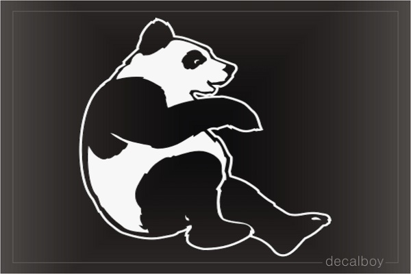 Panda Bear Sit Window Decal