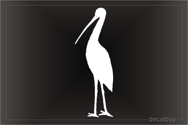 Stork Silhouette Decal