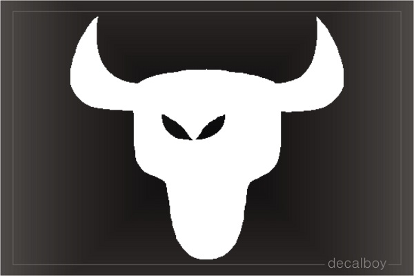 Bull Cow Skull Window Decal