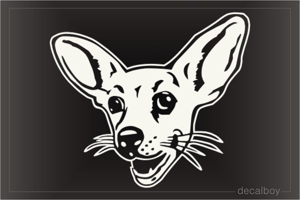 Chihuahua Face Car Window Decal
