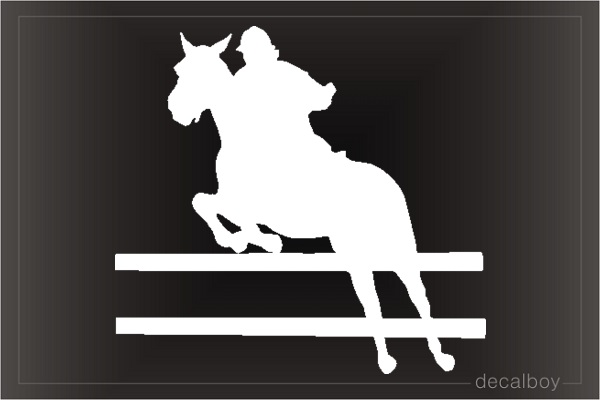 Horse Jumping Car Window Decal