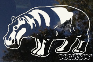 Hippo Window Decal