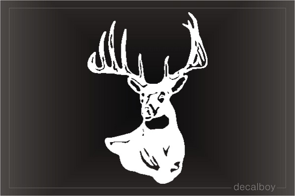 Deer Head Buck Window Decal