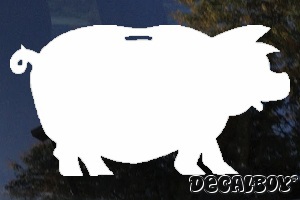 Piggy Bank Auto Window Decal