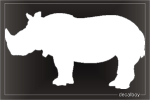 Rhino Silhouette Window Decal