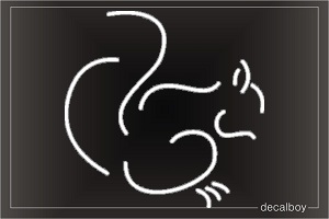 Squirrel 123 Window Decal