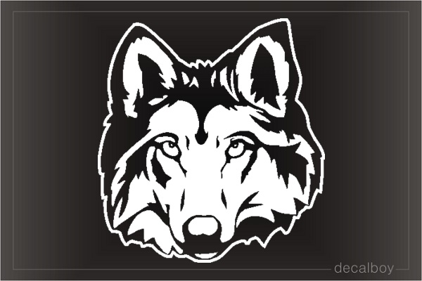 Wolf Face Window Decal