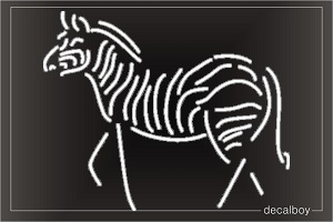 Zebra 123 Window Decal