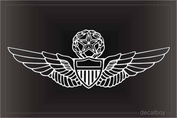 Army Master Aviator Wings Decal