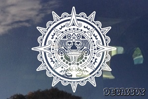 Tribal Aztec Calendar Decals 20 Colors To Choose From 2 PCS